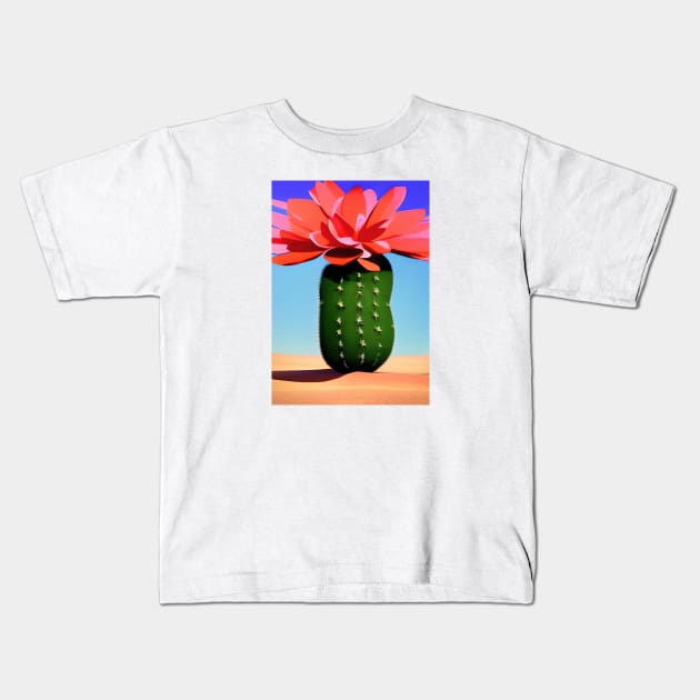 Israel, Sabra Cactus in the Desert Kids T-Shirt by UltraQuirky